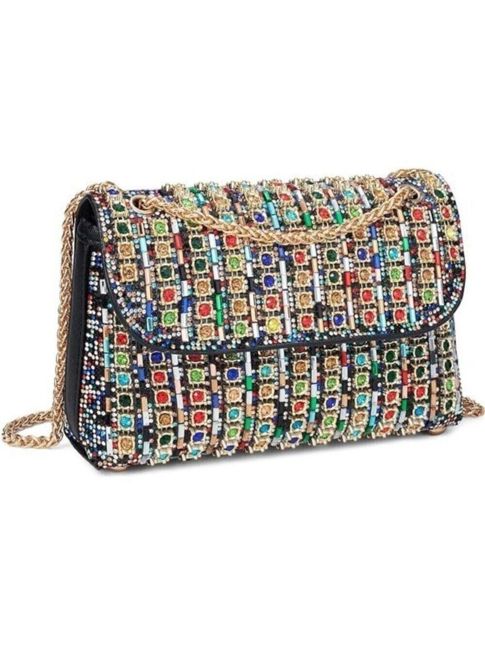 Sparkly Rhinestones Clutch Purses Crossbody Bag with Chain for Wedding Party